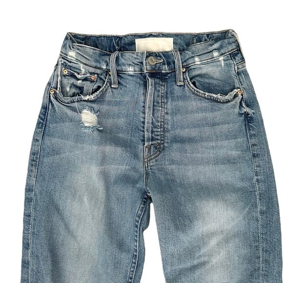 Mother Denim Tomcat Ankle Jeans in Confession Wash | High Waist Distressed | 25 - Picture 4 of 16